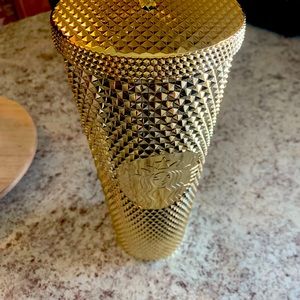 Starbucks Venti Gold Bling Tumbler •